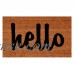 Hello Doormat Natural/Black Script   550688608